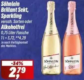 Simmel Söhnlein Brillant Sekt, Sparkling oder Alkoholfrei Angebot