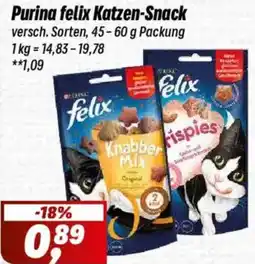 Simmel Purina felix Katzen-Snack Angebot
