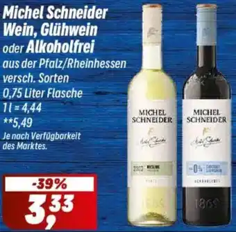 Simmel Michel Schneider Wein, Glühwein oder Alkoholfrei Angebot
