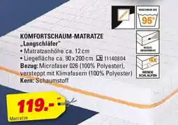 Höffner breckle KOMFORTSCHAUM-MATRATZE „Langschläfer" Angebot