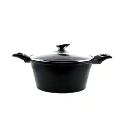 Netto Marken-Discount Kochtopf Kasserolle 28cm Kochgeschirr mit Antihaftbeschichtung Induktion schwarz Angebot