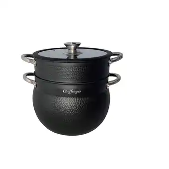 Netto Marken-Discount 3 tlg Kuskus Topf 8L Dampfgarer COUSCOUS Ø24cm Dampfkocher Gemüse Angebot