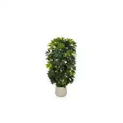 Netto Marken-Discount hjh OFFICE Kunstpflanze Schefflera 2 Kunststoff, Eisen Angebot