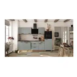 Netto Marken-Discount Flex-Well Landhaus_Küchenzeile inkl. Elektrogeräte 280 cm - G-280-2327-000-VERONA Angebot