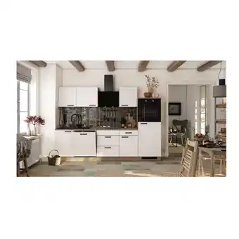 Netto Marken-Discount Flex-Well Landhaus_Küchenzeile inkl. Elektrogeräte 280 cm - G-280-2327-000-JULIA Angebot