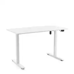 Netto Marken-Discount hjh OFFICE Elektrisch höhenverstellbarer Schreibtisch Worktime MDF Platte, Gestell aus Stahl Angebot