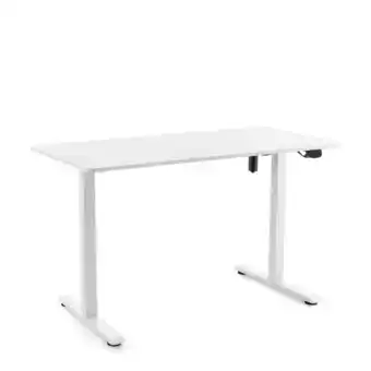 Netto Marken-Discount hjh OFFICE Elektrisch höhenverstellbarer Schreibtisch Worktime MDF Platte, Gestell aus Stahl Angebot