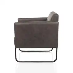 Netto Marken-Discount hjh OFFICE Loungesessel Aruba Retro Kunstleder mit Armlehnen Angebot