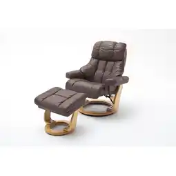 Netto Marken-Discount iNNoSeat by MCA + CALGARY XXL Relaxer 180 mit Hocker - versch. Ausführungen - braun natur Angebot
