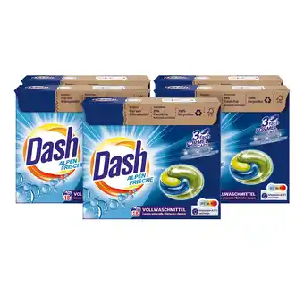 Netto Marken-Discount Dash Vollwaschmittel Alpen Frische, 3 in 1 Caps für weiße Wäsche, 18 Waschladungen, 5er Pack Angebot