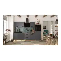 Netto Marken-Discount Flex-Well Landhaus_Küchenzeile inkl. Elektrogeräte 280 cm - G-280-2327-000-ROMEO Angebot