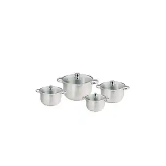 Netto Marken-Discount Michelino Kochtopf-Set Edelstahl – 8-teilig, mit Glasdeckeln Angebot