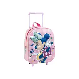 Netto Marken-Discount Disney Minnie Kinder Trolley Rucksack mit Rollen 3D Schultasche Angebot