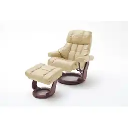 Netto Marken-Discount iNNoSeat by MCA + CALGARY XXL Relaxer 180 mit Hocker - versch. Ausführungen - creme walnuss Angebot