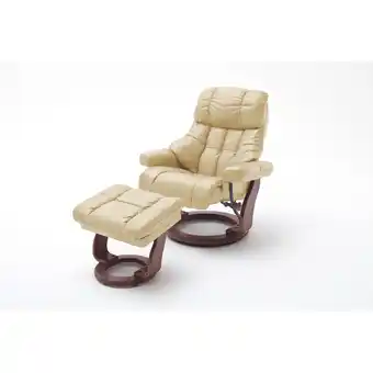 Netto Marken-Discount iNNoSeat by MCA + CALGARY XXL Relaxer 180 mit Hocker - versch. Ausführungen - creme walnuss Angebot