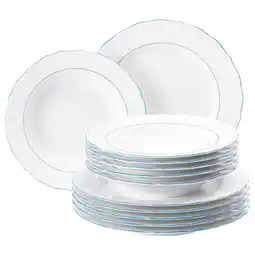 Netto Marken-Discount Seltmann Weiden Tafelservice Sonate Blue Lines 12er Set Angebot