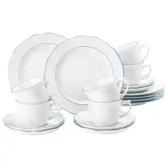 Netto Marken-Discount Seltmann Weiden Kaffeeservice Sonate Blue Lines 18er Set Angebot