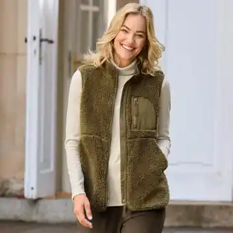 NKD Damen-Indoor-Teddy-Weste mit Brusttasche Angebot