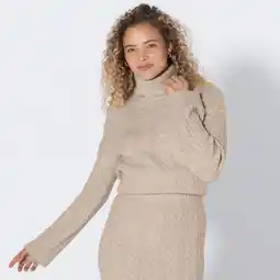 NKD Damen-Zopfstrickpullover mit Rollkragen Angebot