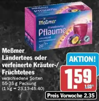 AEZ Meẞmer Ländertees oder verfeinerte Kräuter-/ Früchtetees Angebot