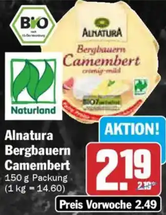 AEZ Alnatura Bergbauern Camembert Angebot