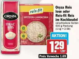 AEZ Oryza Reis lose oder Reis-fit Reis im Kochbeutel Angebot
