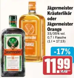 AEZ Jägermeister Kräuterlikör oder Jägermeister Orange Angebot