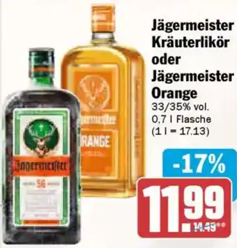 AEZ Jägermeister Kräuterlikör oder Jägermeister Orange Angebot