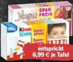 AEZ Kinder Schokolade oder Yogurette Angebot