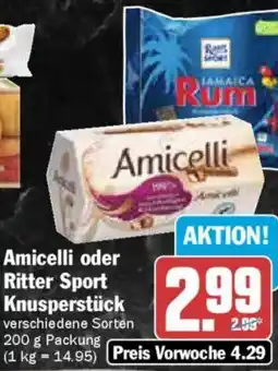 AEZ Amicelli oder Ritter Sport Knusperstück Angebot