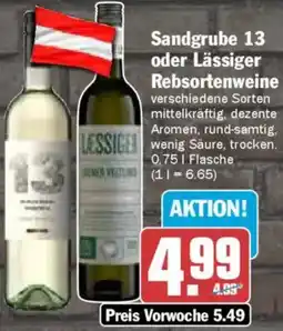 AEZ Sandgrube 13 oder Lässiger Rebsortenweine Angebot