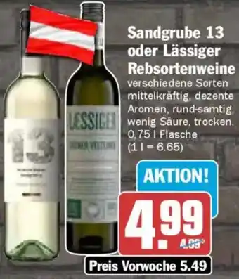 AEZ Sandgrube 13 oder Lässiger Rebsortenweine Angebot