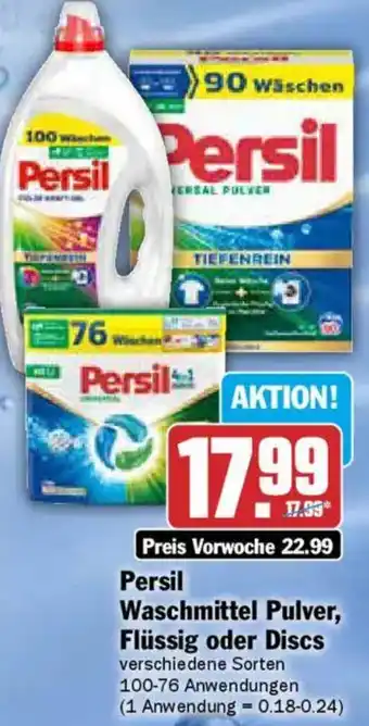 AEZ Persil Waschmittel Pulver, Flüssig oder Discs Angebot