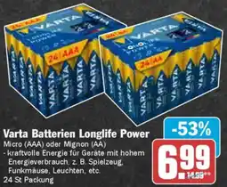 AEZ Varta Batterien Longlife Power Angebot