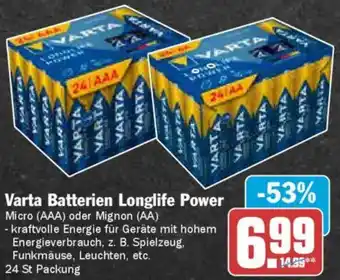 AEZ Varta Batterien Longlife Power Angebot