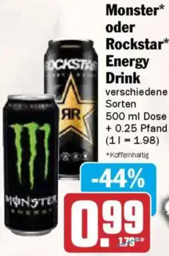 AEZ Monster oder Rockstar Energy Drink Angebot