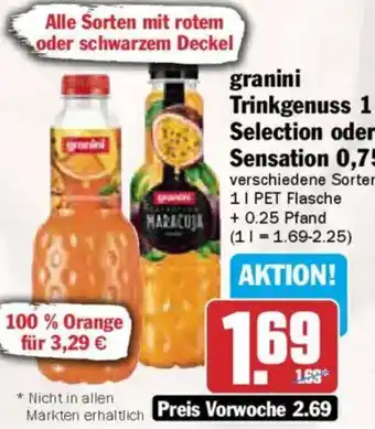 AEZ granini Trinkgenuss, Selection oder Sensation Angebot