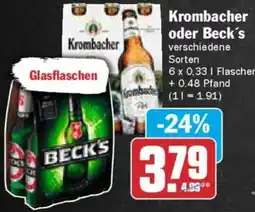 AEZ Krombacher oder Beck's Angebot