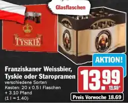 AEZ Franziskaner Weissbier, Tyskie oder Staropramen Angebot