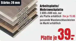 B1 Discount Baumarkt Arbeitsplatte/ Mehrzweckplatte Angebot