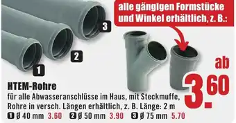 B1 Discount Baumarkt HTEM-Rohre Angebot