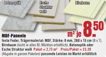 B1 Discount Baumarkt MDF-Paneele Angebot