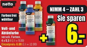 B1 Discount Baumarkt Netto Vollton- & Abtönfarbe Angebot