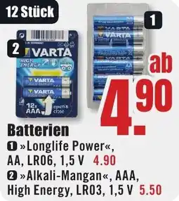 B1 Discount Baumarkt VARTA Batterien Angebot