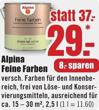 B1 Discount Baumarkt Alpina Feine Farben Angebot