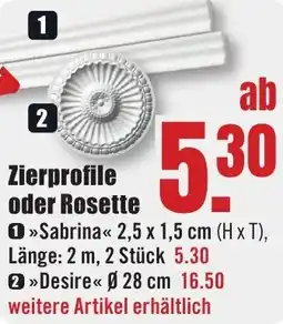 B1 Discount Baumarkt Zierprofile oder Rosette Angebot