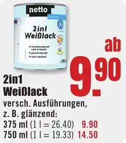 B1 Discount Baumarkt netto 2in1 Weiẞlack Angebot