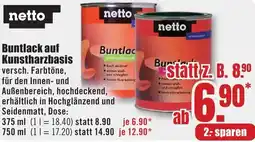 B1 Discount Baumarkt netto Buntlack auf Kunstharzbasis Angebot