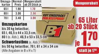 B1 Discount Baumarkt Umzugskarton Angebot