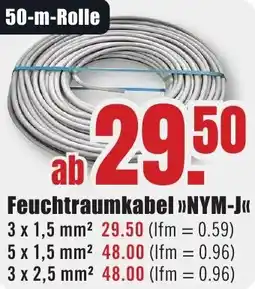 B1 Discount Baumarkt Feuchtraumkabel NYM-J Angebot